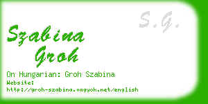 szabina groh business card